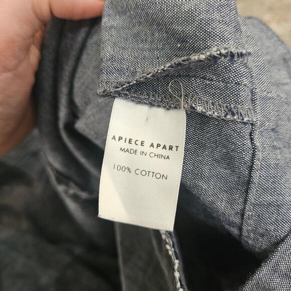 Apiece Apart Chambray Shift Dress Minimalist Modern Effortless Size 4 - Picture 5 of 7